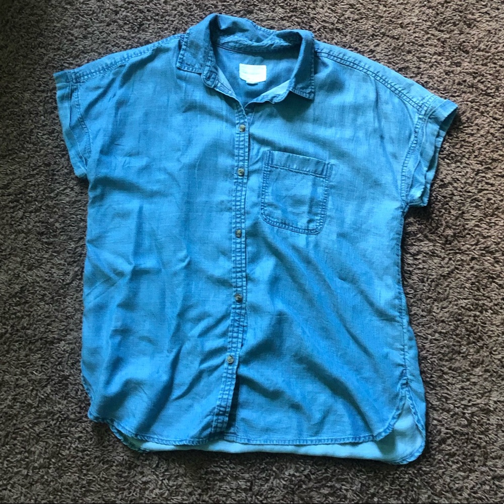 American eagle denim button down
